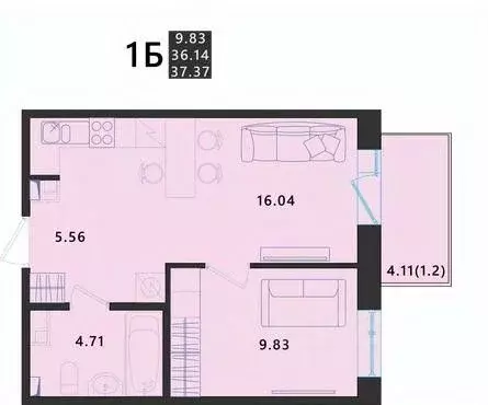 1-к кв. Псковская область, Псковский район, Завеличенская волость, д. ... - Фото 1