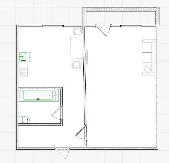 1-комнатная квартира: посёлок городского типа Красное-на-Волге, ... - Фото 2