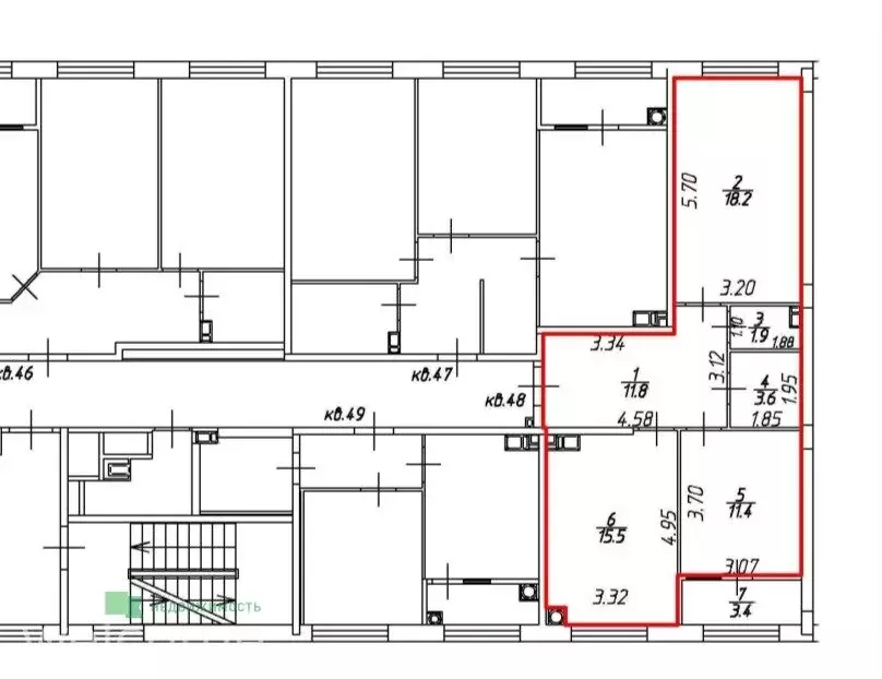 2-комнатная квартира: Ставрополь, улица Николая Голодникова, 7 (62 м) - Фото 0