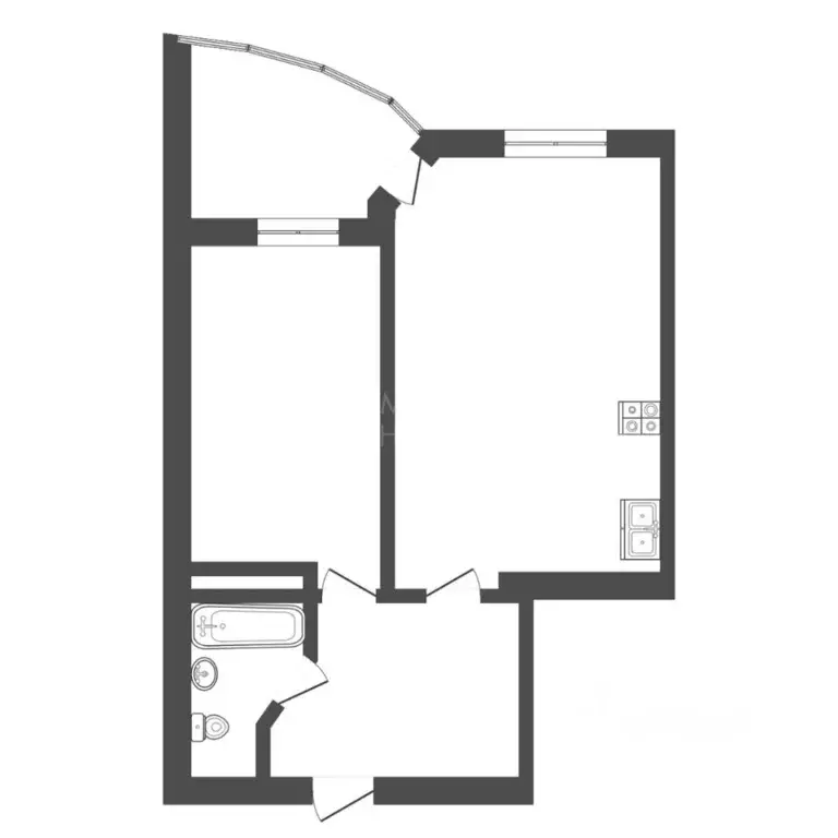 1-к кв. Тюменская область, Тюмень ул. Энергетиков, 16 (55.0 м) - Фото 2