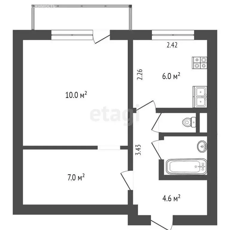 1-комнатная квартира: Краснознаменск, проспект Мира, 13 (32.5 м) - Фото 0
