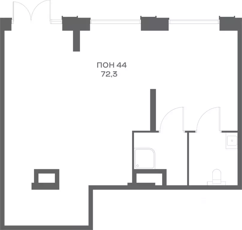 Помещение свободного назначения в Москва Часовая ул., 24С15 (72 м) - Фото 1