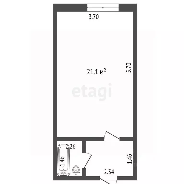 Комната Белгородская область, Белгород ул. Чичерина, 1 (26.3 м) - Фото 1