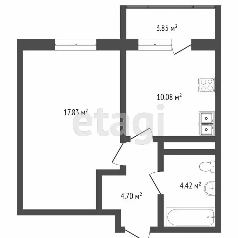 1-комнатная квартира: Мирное, улица Крымской Весны, 5к1 (40 м) - Фото 0