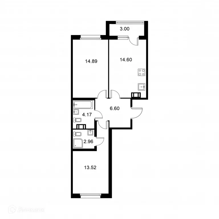 Продаётся 2-к квартира, 58.2 м - Фото 0