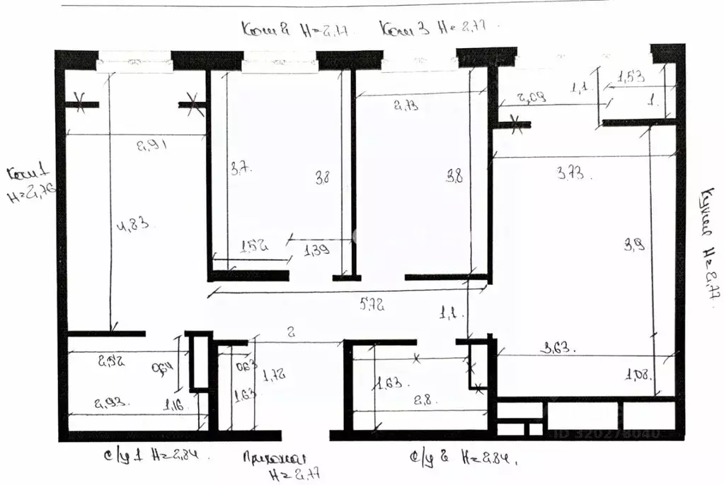 3-к кв. Рязанская область, Рязанский район, Дядьковское с/пос, с. ... - Фото 2