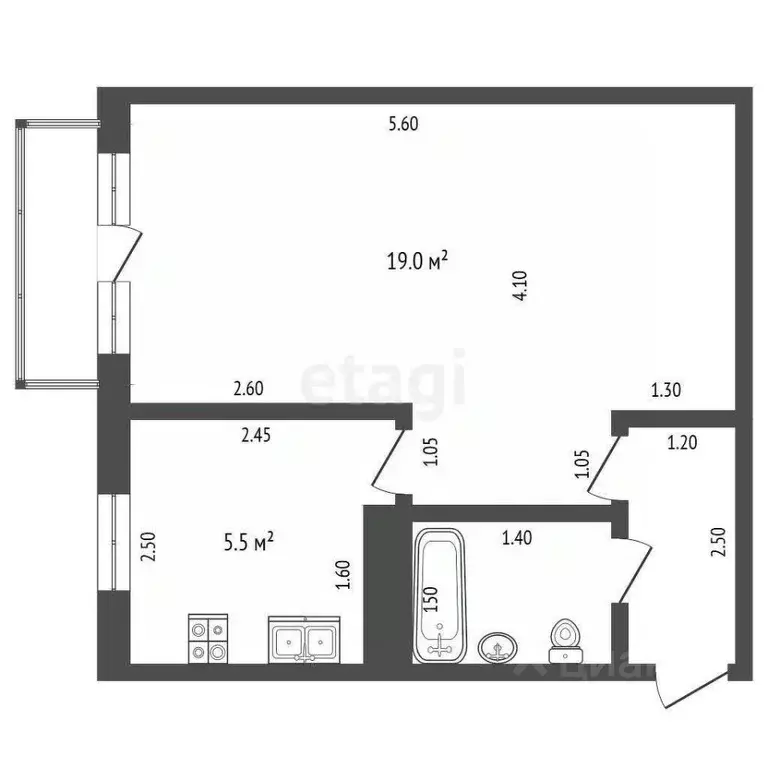 1-к кв. Орловская область, Орел Комсомольская ул., 368 (31.2 м) - Фото 1