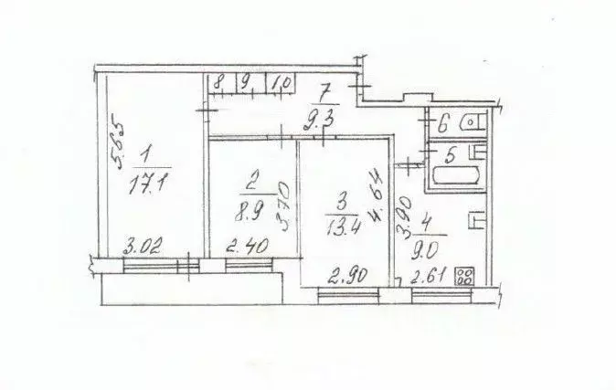 3-к кв. Вологодская область, Вологда Псковская ул., 9 (61.6 м) - Фото 2