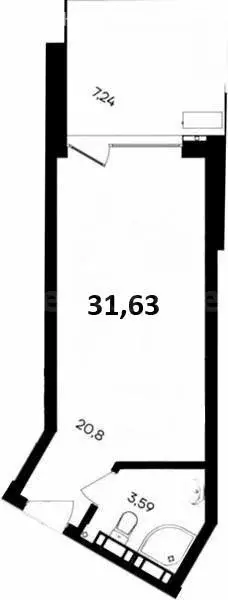 Квартира-студия: Севастополь, Нахимовский район, Качинский округ, с. ... - Фото 1