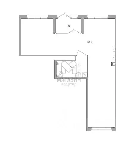 Торговая площадь в Санкт-Петербург пос. Шушары, просп. Новгородский, ... - Фото 2