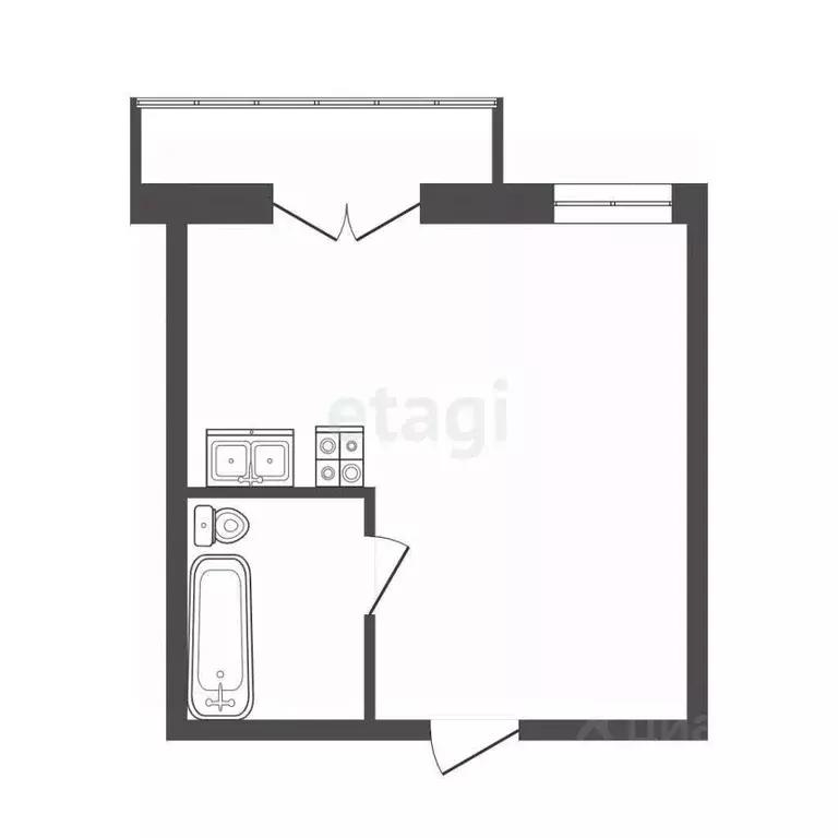 1-к кв. Костромская область, Кострома ул. Ленина, 160А (34.0 м) - Фото 1