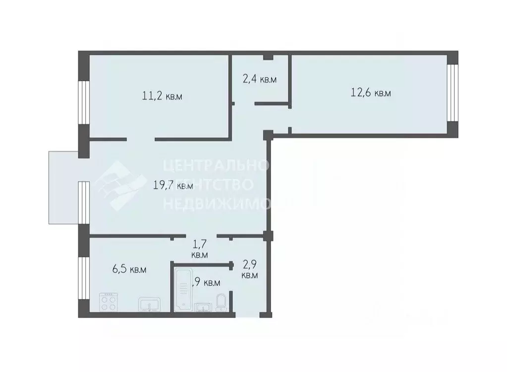 3-к кв. Рязанская область, Рязань ул. Ломоносова, 9к1 (60.0 м) - Фото 2