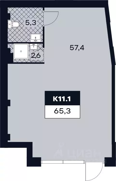 Торговая площадь в Москва Лодочная ул., 27К2 (65 м) - Фото 1