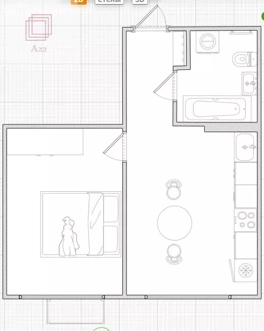 1-комнатная квартира: Барнаул, улица 280-летия Барнаула, 26 (35 м) - Фото 1