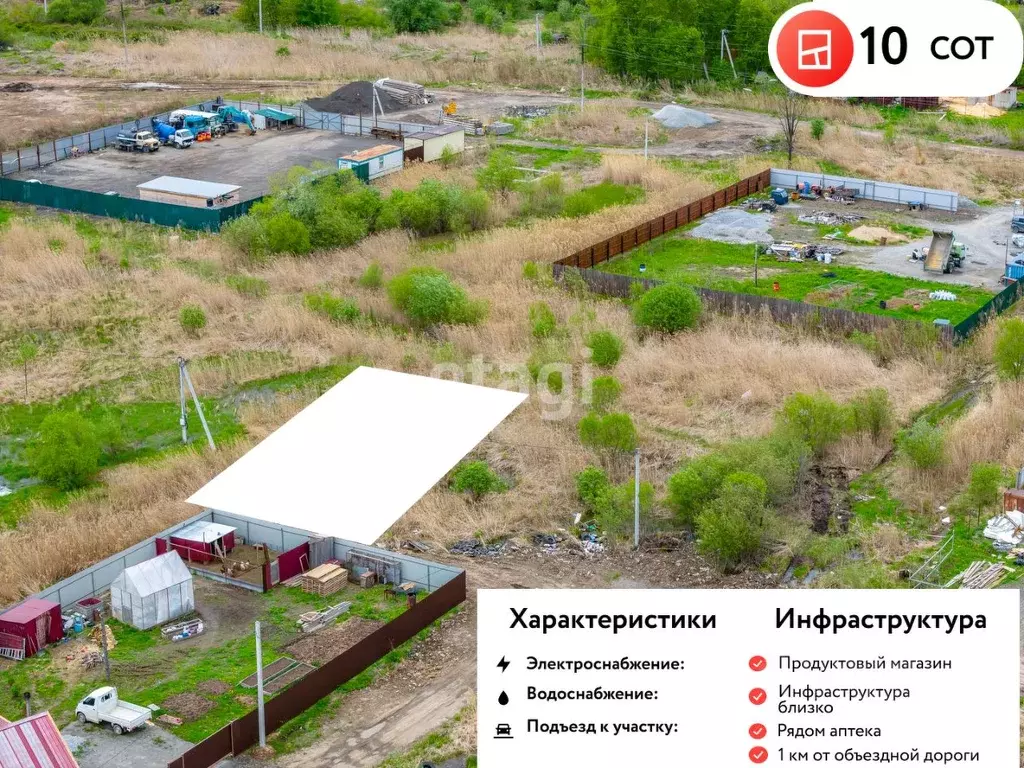 Участок в Хабаровский край, Хабаровский район, с. Ракитное, Луговой ... - Фото 0