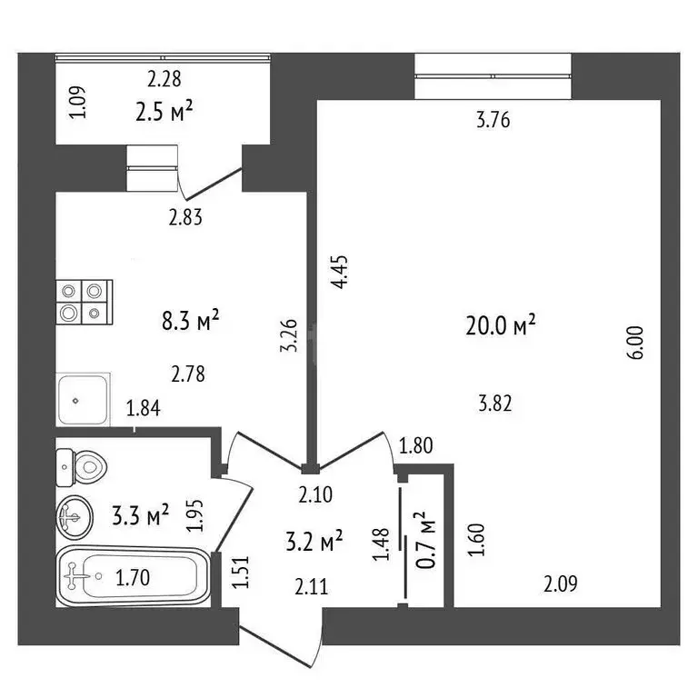 1-комнатная квартира: Стерлитамак, Одесская улица, 121 (35.5 м) - Фото 1