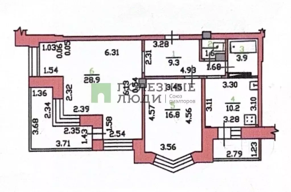 2-к кв. Орловская область, Орел Комсомольская ул., 263 (70.7 м) - Фото 2
