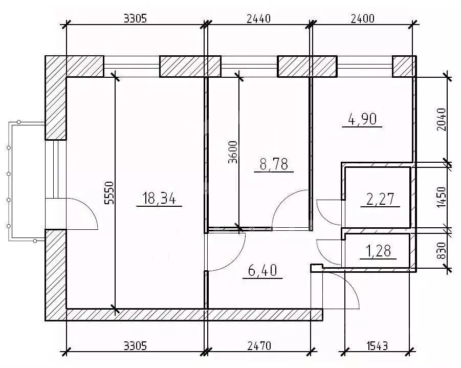 2-к кв. Санкт-Петербург Светлановский просп., 63 (42.5 м) - Фото 2