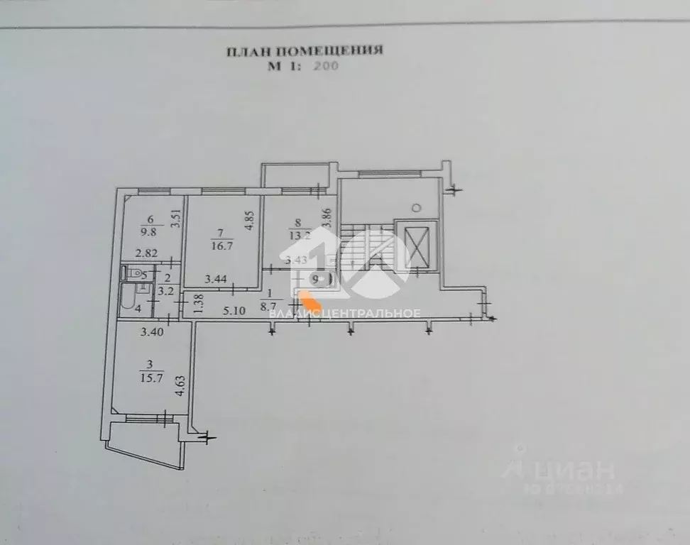 3-к кв. Новосибирская область, Новосибирск Спортивная ул., 21 (72.2 м) - Фото 1
