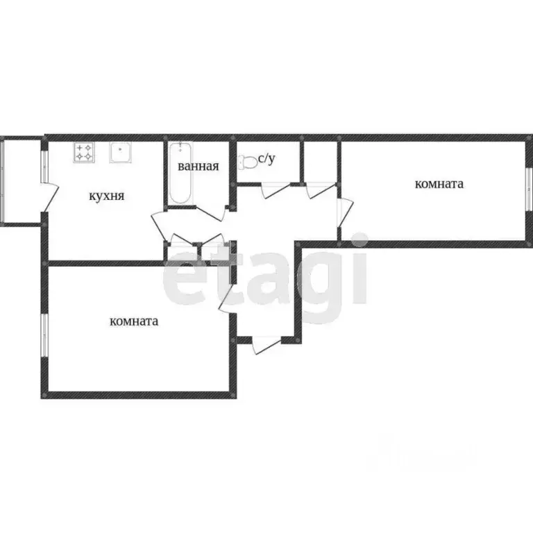 2-к кв. Ямало-Ненецкий АО, Новый Уренгой Мирный мкр, 8/2 (56.5 м) - Фото 1