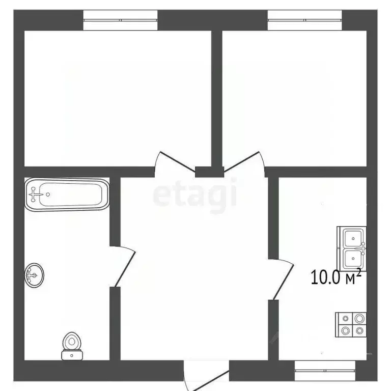 2-к кв. Ставропольский край, Минеральные Воды Тихая ул. (37.0 м) - Фото 1