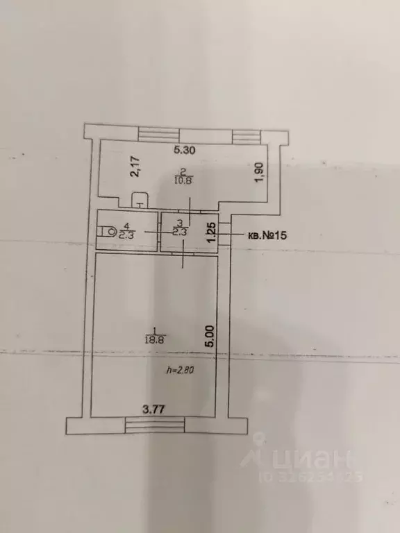 1-к кв. Татарстан, Казань ул. Короленко, 99 (34.2 м) - Фото 2