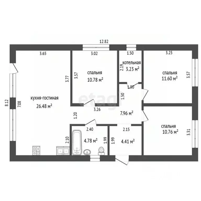 Дом в Тюменская область, Тюмень Пчелка СНТ, ул. Кедровая (85 м) - Фото 2