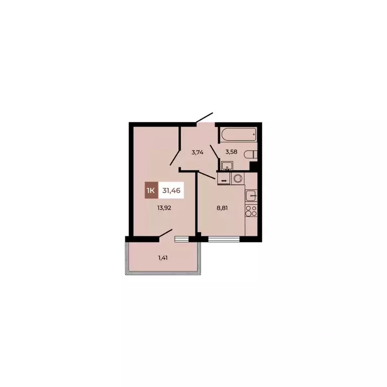 1-к кв. Ростовская область, Аксайский район, Щепкинское с/пос, пос. ... - Фото 1