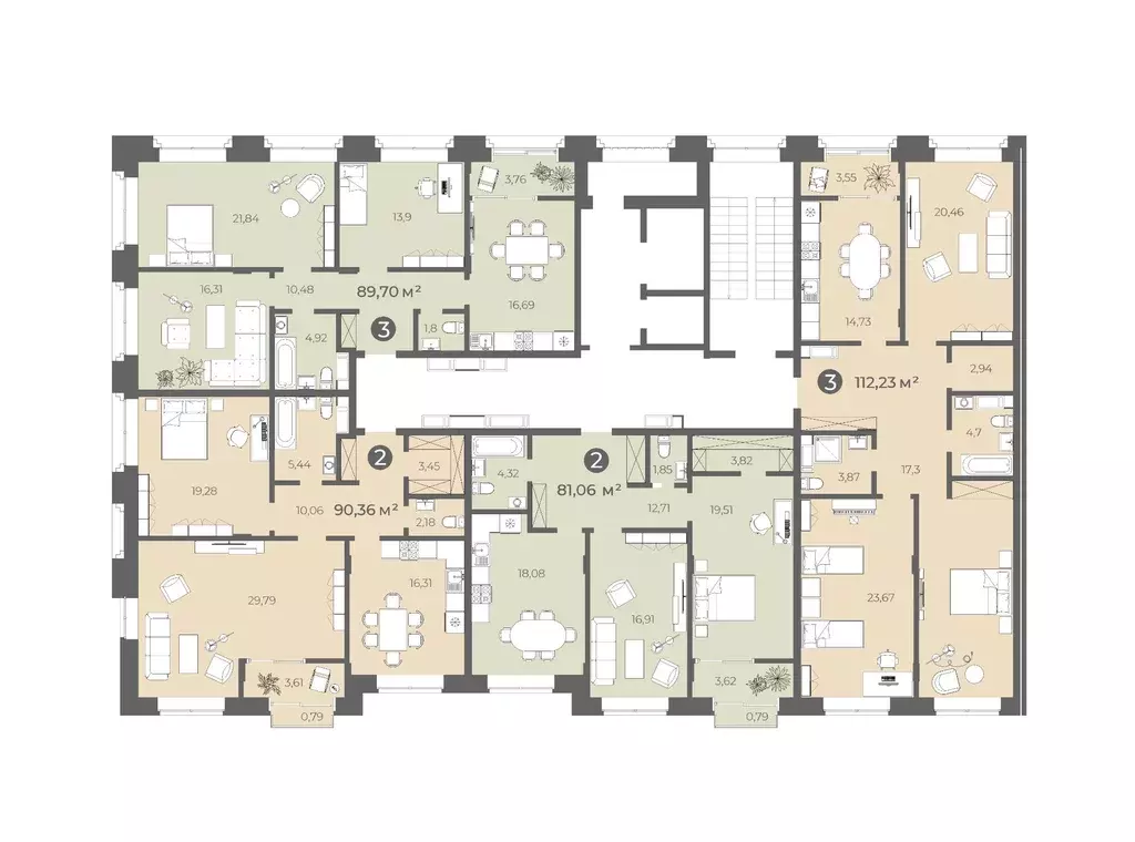 3-к кв. Чувашия, Чебоксары ул. Карла Маркса, 50 зд3 (111.85 м) - Фото 1