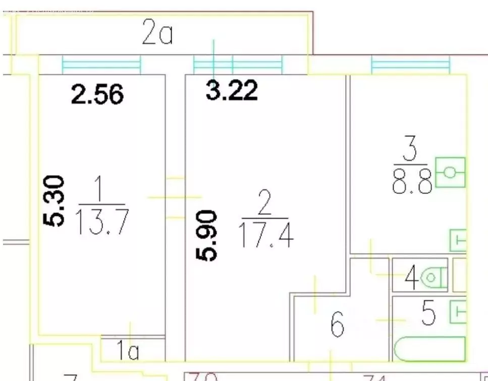 2-комнатная квартира: Москва, Радужная улица, 24 (47 м) - Фото 1