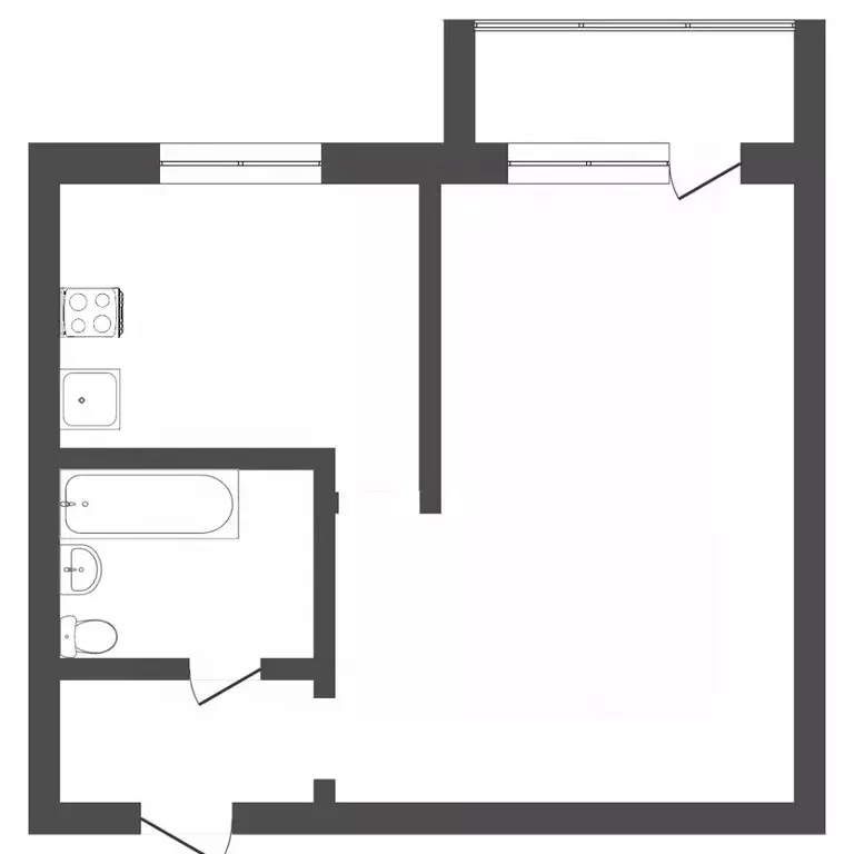 1-к кв. Тюменская область, Тюмень Олимпийская ул., 42 (28.7 м) - Фото 1