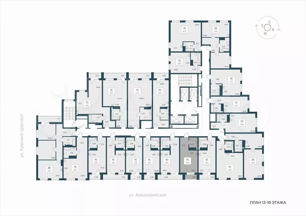 Апартаменты-студия, 30 м, 16/25 эт. - Фото 1