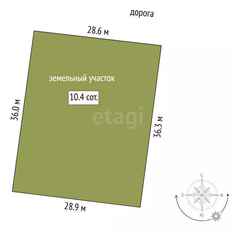 Участок в Тюменский район, деревня Якуши, Трактовая улица (10.42 м) - Фото 0