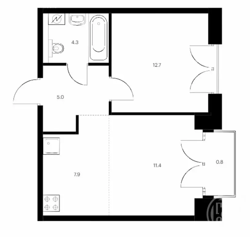 1-комнатная квартира: Санкт-Петербург, набережная Обводного канала, ... - Фото 1