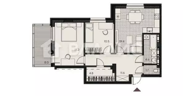 3-комнатная квартира: Пенза, улица Урицкого, 48 (68.1 м) - Фото 0