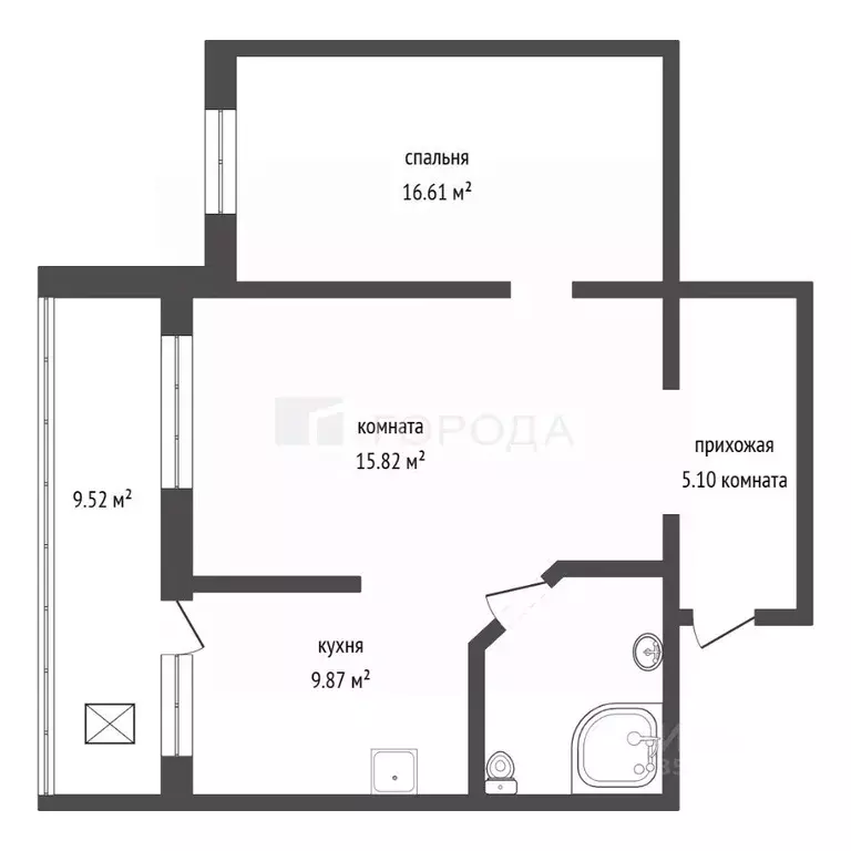 2-к кв. Алтайский край, Барнаул Власихинская ул., 81 (69.57 м) - Фото 1
