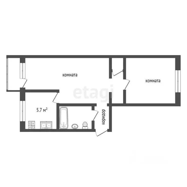 2-к кв. Крым, Ялта ул. Московская, 35 (44.0 м) - Фото 1