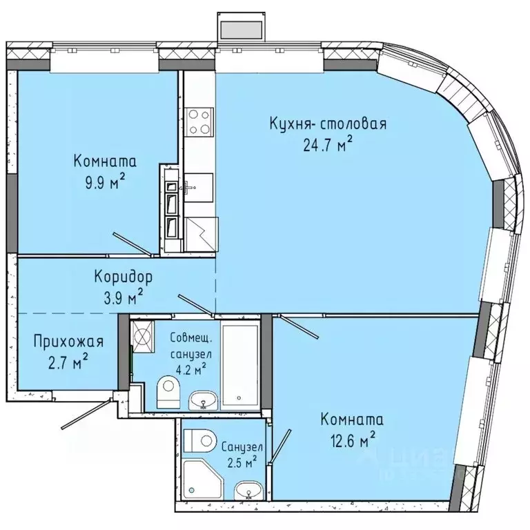 2-к кв. Удмуртия, Ижевск ул. Ленина, 91/1 (60.3 м) - Фото 0