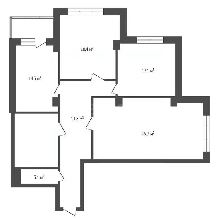 4-к кв. Красноярский край, Красноярск ул. Партизана Железняка, 21Д ... - Фото 1