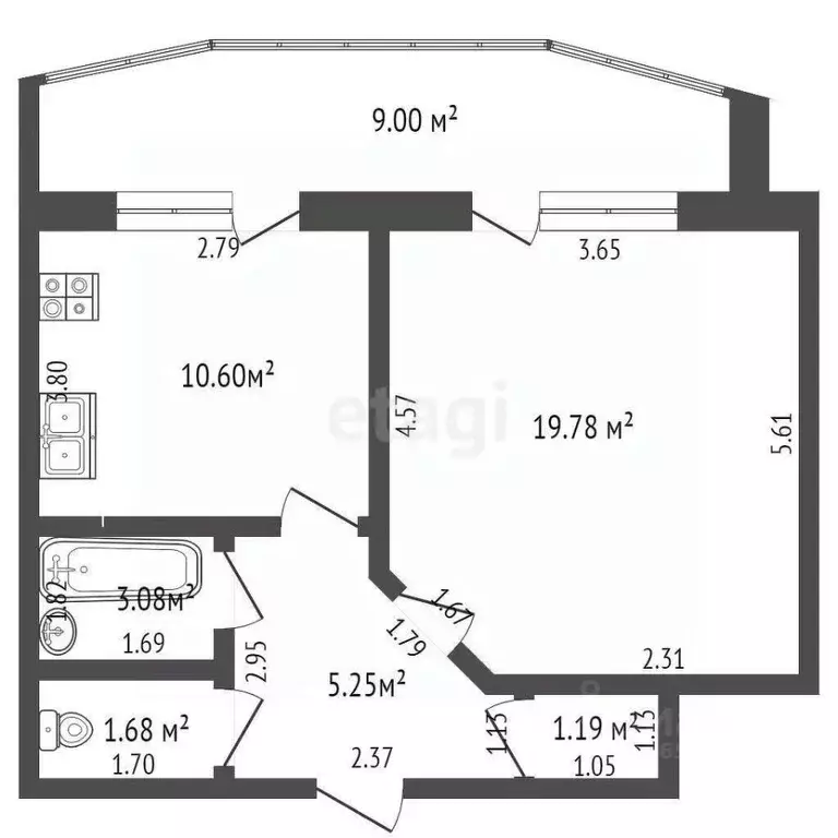 1-к кв. Костромская область, Кострома ул. Северной Правды, 35 (41.0 м) - Фото 0