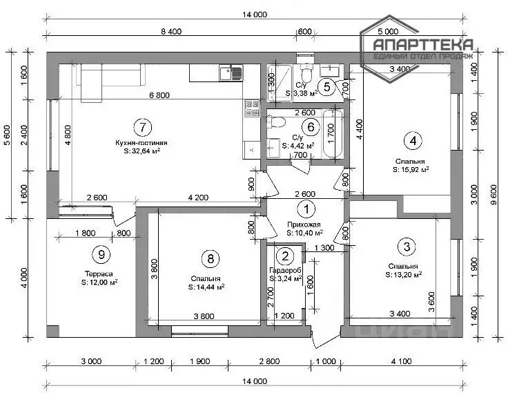 Дом в Севастополь ТСН СНТ Биолог тер., 74 (117 м) - Фото 2