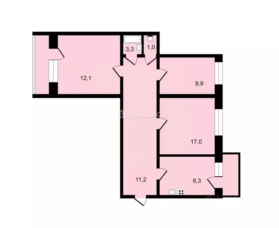 3-к кв. Владимирская область, Радужный 1-й кв-л, 31 (62.5 м) - Фото 1