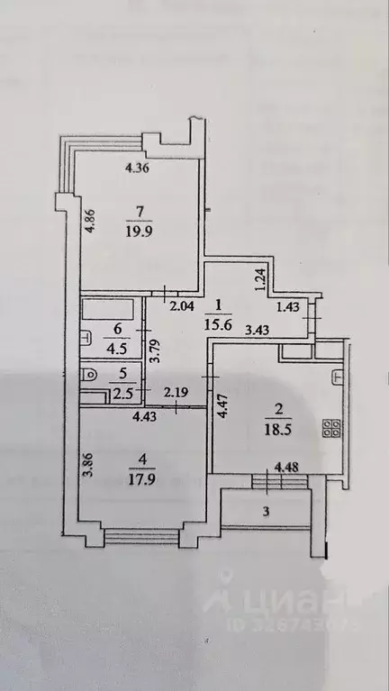 2-к кв. Московская область, Мытищи ул. Колпакова, 39 (78.9 м) - Фото 2