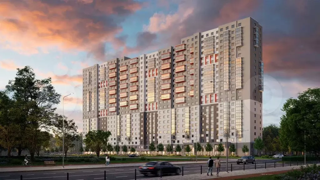 1-к. квартира, 33,9 м, 3/21 эт. - Фото 1