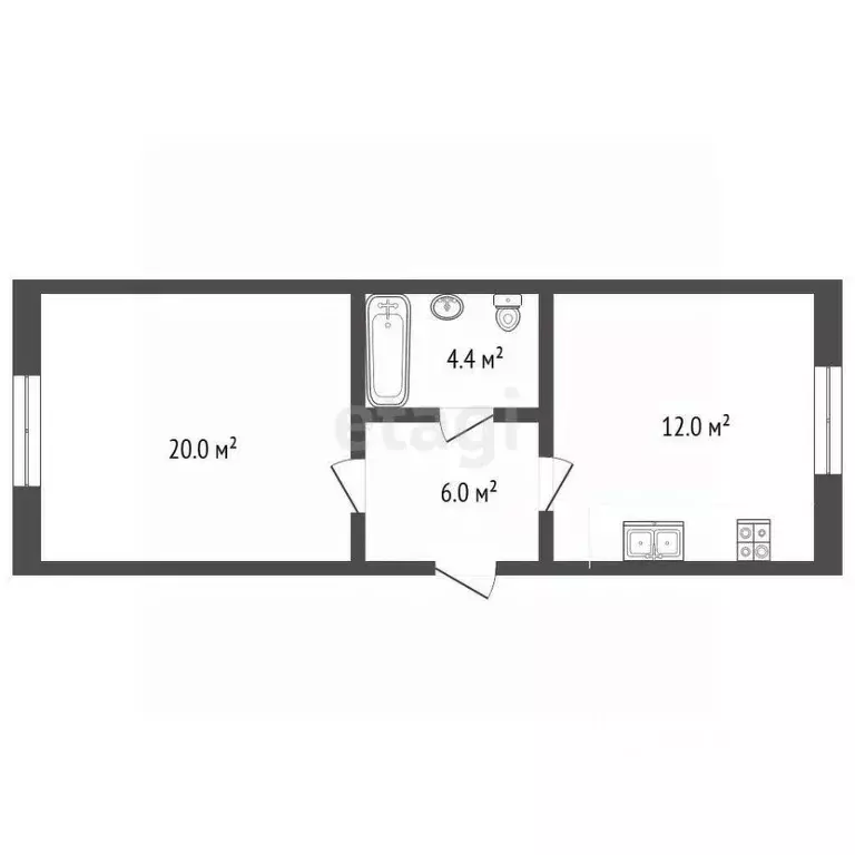 1-к кв. Архангельская область, Котласский муниципальный округ, д. ... - Фото 2