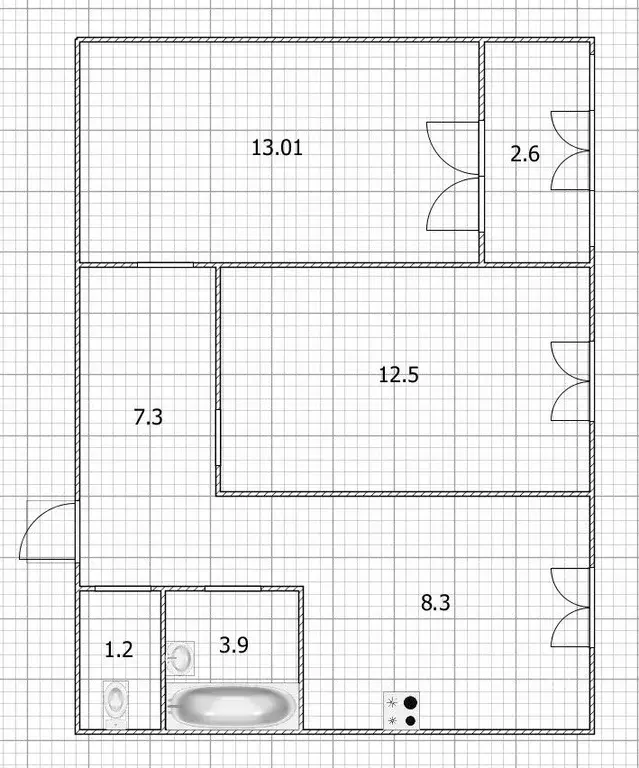 2-к кв. Башкортостан, Уфа ул. Гази Загитова, 11 (46.5 м) - Фото 1