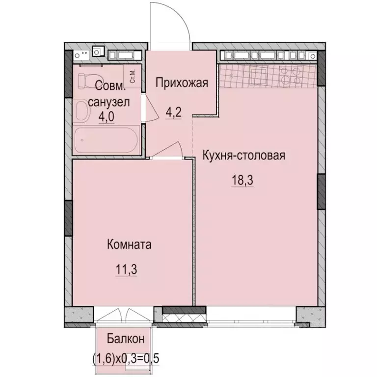 1-к кв. Татарстан, Казань Ферма-2 жилмассив,  (38.3 м) - Фото 0