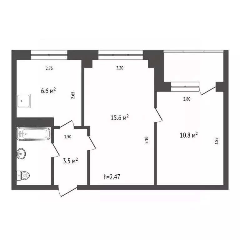 2-к кв. Красноярский край, Красноярск ул. Королева, 7 (41.5 м) - Фото 2