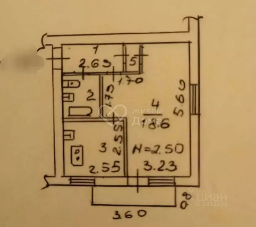 1-к кв. Волгоградская область, Волжский ул. Имени Рихарда Зорге, 9 ... - Фото 2