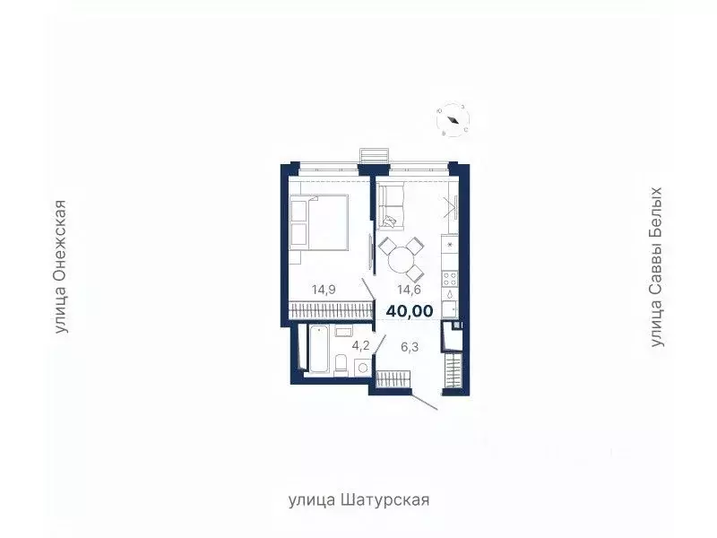 1-к кв. Свердловская область, Екатеринбург ул. Шатурская (40.0 м) - Фото 0